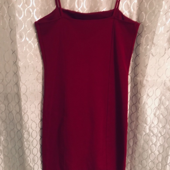 Forever 21 Burgundy Spaghetti Strap Dress Simple Lil Dress Great to Layer Medium - Picture 8 of 9